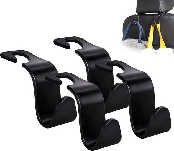 Amooca Car Seat Headrest Hook 4 Pack Hanger